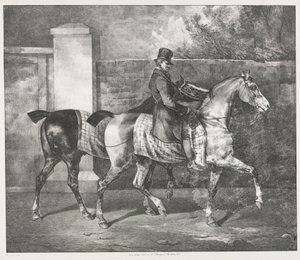 骑师训练两匹马 作者 西奥多·杰里科（Theodore Gericault）
