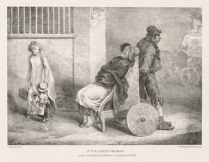 从生活和石头上汲取的各种主题：一位狂热的女人，1821年。 作者 西奥多·杰里科（Theodore Gericault）