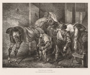 从生活和石头上汲取的各种主题：英国钉书匠，1821年。 作者 西奥多·杰里科（Theodore Gericault）