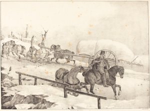 瓦格纳爬山(Roulier montant une cote) 作者 西奥多·杰里科（Theodore Gericault）