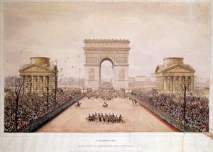 法国皇帝拿破仑三世（1808-1873）于1852年12月2日进入巴黎。西奥多-荣格（1803-1865）的水彩画