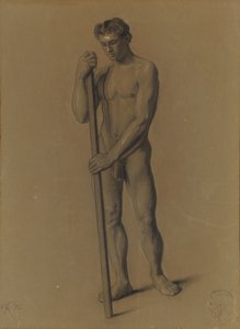 男性人物研究，1875年 作者 西奥多·罗宾逊