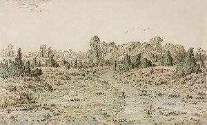 Barbizonnières的行人路，1864年 作者 皮埃尔·艾蒂安·西奥多·卢梭