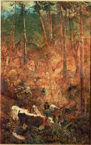 奶牛下山（布面油画）