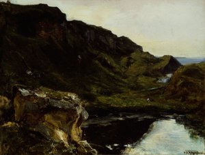 风景，c.1835（布面油画） 作者 西奥多·卢梭