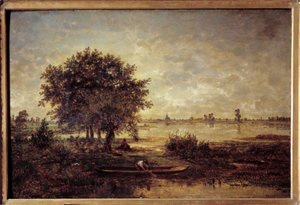 les edge de la Loire 西奥多·卢梭 (1812-1867) 绘画 19 世纪 0.42x0.63 m 巴黎，卢浮宫。 作者 皮埃尔·艾蒂安·西奥多·卢梭