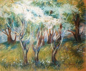 果园吉维尼（板上粉彩画 作者 西奥多·温德尔