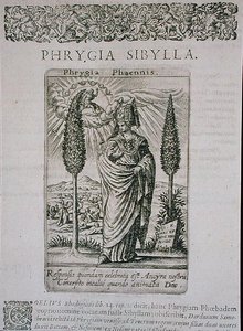 Phrygia Sibylla，Jean-Jacques Boissard的《De Divinationewet Magicis Praestigiis》中的插图副本。 作者 西奥多·德（之后）布瑞