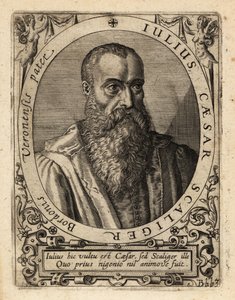 朱利奥-切萨雷-德拉-斯卡拉，意大利学者。 作者 Theodore de Bry