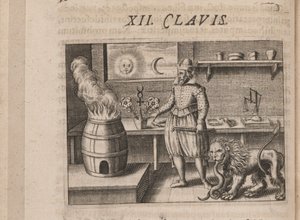 插图Tripvs avrevs，也就是三个最选择..部分化学家，1618 作者 西奥多·德布瑞