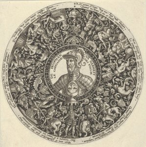 阿尔瓦公爵的肖像，来自老千系列的设计，约1588年。 作者 西奥多·德布瑞