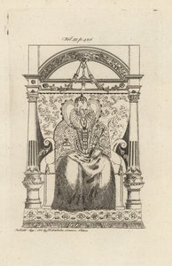 英国女王伊丽莎白一世从一个彩色玻璃窗上看。 作者 西奥多·德布瑞