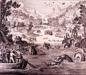 沃尔特·罗利爵士：来自“Newe Weld un Americanische Historien”的大型，富有和美丽的圭亚那帝国的发现，作者：Johann Ludwig Gottfried，1631 作者 西奥多·德布瑞
