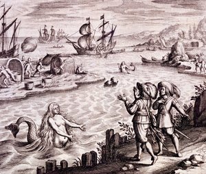 纽约州圣约翰港，1610年，来自&39;Newe Weld un Americanische Historien&39;，作者：Johann Ludwig Gottfried，1631 作者 西奥多·德布瑞