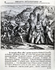 1664年2月2日，1664年2月2日，古巴Yara的西班牙人燃烧Hatuey 作者 西奥多·德布瑞
