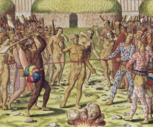 1562年Topinambous印第安人执行敌人 作者 西奥多·德布瑞