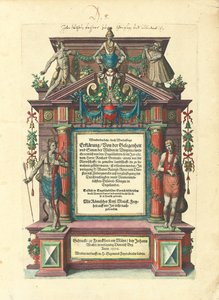 1590年“远航：美国”第一部分的第一版德语版标题页 作者 西奥多·德布瑞