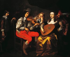 音乐会，由 Theodor van Thulden 创作，约 1650 年