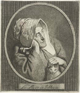 养猫的老妇人
La Mere de J. Steen（物品上的标题）