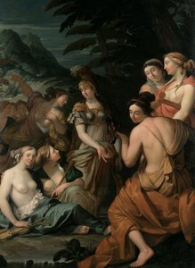 密涅瓦和希利肯山上的缪斯女神，1675年 作者 西奥多勒斯·范·德·舒尔