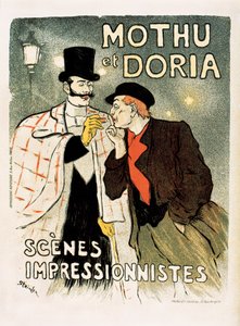Ad poster for the singers Mothu & Doria 作者 西奥菲勒·亚历山大·斯坦伦