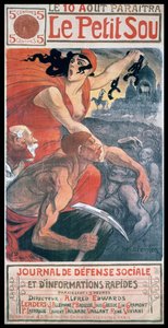 Steinlen 为法国杂志“Le Petit Sou”设计的新艺术风格封面 作者 西奥菲勒·亚历山大·斯坦伦