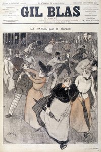 Steinlen 在 Gil Blas 作画，1891 年 6 月 12 日。 作者 西奥菲勒·亚历山大·斯坦伦