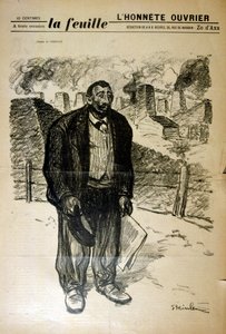 亚历山大-施泰因伦（1859-1923），一位出生在瑞士的法国新艺术派画家和版画家，以工业景观为背景，画了一个贫穷的工厂工人。 作者 西奥菲勒·亚历山大·斯坦伦