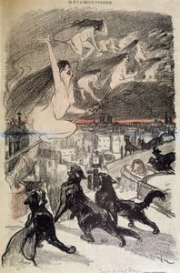 Metamorphosis of cats into witches - by Steinlen 作者 西奥菲勒·亚历山大·斯坦伦