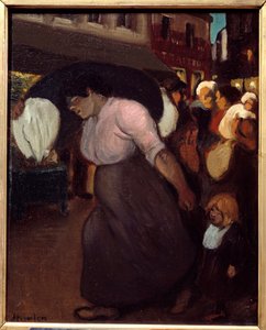洗衣机。 Theophile Alexandre Steinlen (1859 - 1923) 的绘画，20 世纪。 布面油画。 弗农，普兰博物馆 作者 西奥菲勒·亚历山大·斯坦伦
