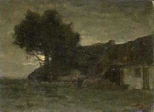 夜幕下的羊圈