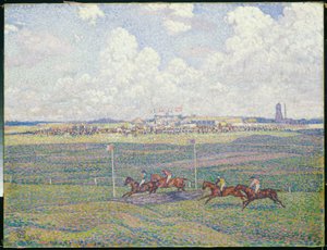 滨海布洛涅的赛马场 作者 范·雷塞尔伯格（Théovan Rysselberghe）