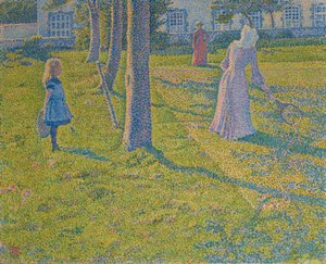 网球比赛》，1889年。 作者 范·雷塞尔伯格（Théovan Rysselberghe）
