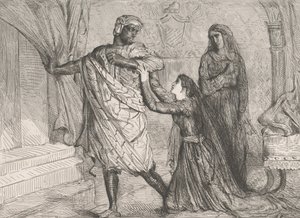 远去！：《奥赛罗》第3幕第4场的第7版，1844年蚀刻，1900年重印。 作者 蒂奥多·切塞留