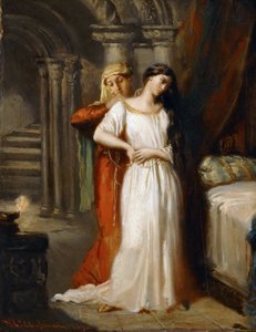 苔丝狄蒙娜回到她的床上，1849年。 作者 蒂奥多·切塞留