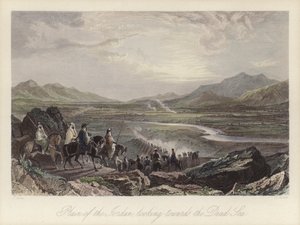 望向死海的约旦河平原（彩色雕刻） 作者 托马斯（后）Allom