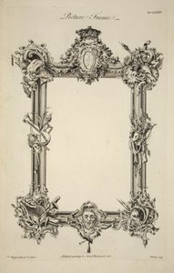 画框的设计，出版。1761年（雕版画 作者 托马斯（后）齐彭代尔