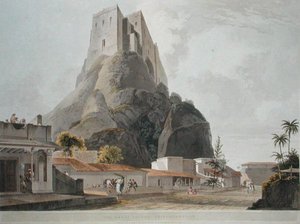 Trichinopoly的大塔，来自 "东方风景 "的第46版。印度斯坦的二十四景》，由托马斯和威廉（1769-1837）丹尼尔雕刻。 作者 托马斯（后）丹尼尔