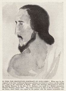 罗马地下墓穴出土的耶稣基督肖像（石版画） 作者 托马斯（后）希菲