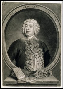 Francesco Bernardi Senesino，由 Alexander van Haecken (1701-58) 雕刻 作者 托马斯（后）哈德森