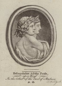 Heliogabalus、罗马皇帝和皇后 Julia Paula（雕刻） 作者 托马斯（后）沃里奇