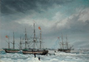 简号、维福斯号和米德尔顿号在冰面上快速行驶 作者 托马斯·A·宾克斯