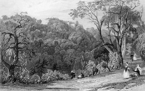 城堡伊甸园大厅，达勒姆，1833年 作者 托马斯·阿隆