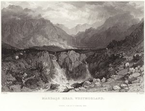 Mardale Head在Westmorland 作者 托马斯·阿隆