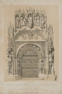 西班牙风景如画的素描：标题页，1837年。 作者 托马斯·阿隆