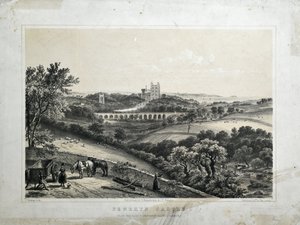 彭林城堡，c.1850（纸上彩色版画） 作者 托马斯·阿什伯顿·皮肯