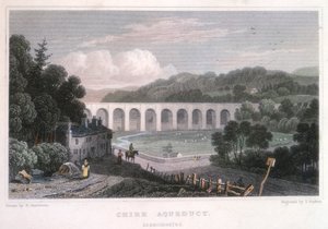埃尔斯米尔运河上的Chirk渡槽，c1829
