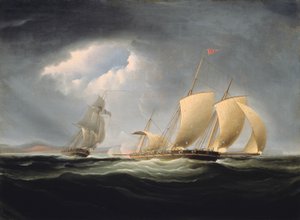 企业号捕获的黎波里号，1806年12月。 作者 托马斯·伯奇