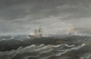 岩石海岸附近的沉船 作者 托马斯·伯奇