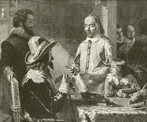 哈维展示了血液的循环 作者 托马斯·巴特沃斯（Thomas Buttersworth）